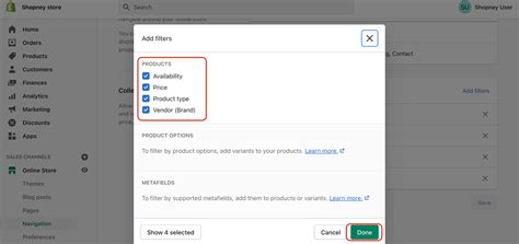 mega filter shopify.